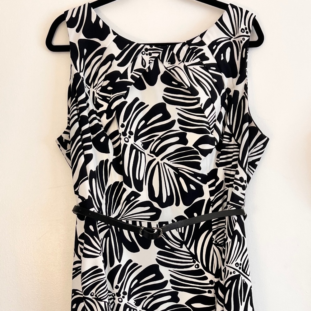 JC Penney Alyx Black & White Dress Size 20W